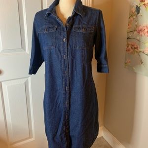 J Gee Jean Dress Size Medium button-front worn once
